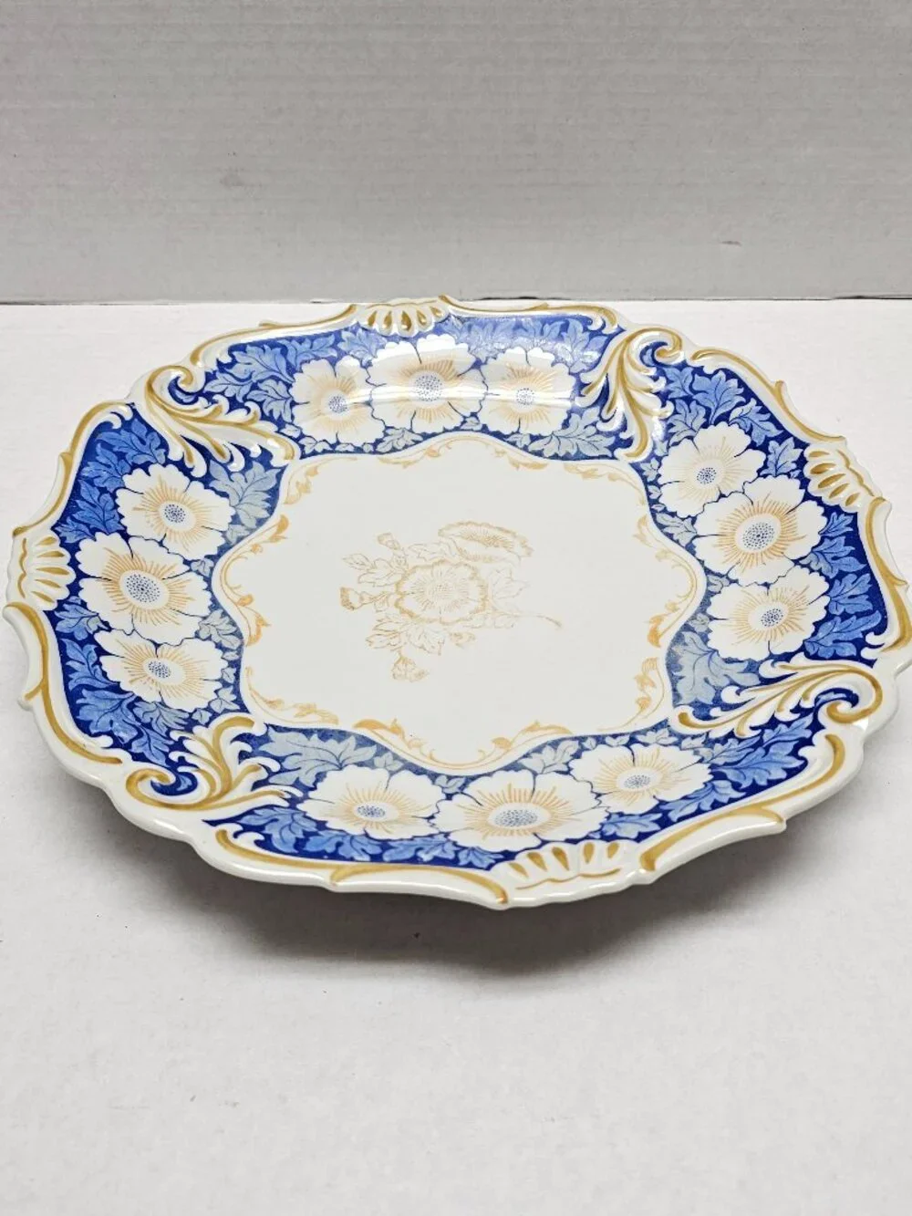 Vintage Antique Schwarzenhammer Bavaria Germany Porcelain Plate Scalloped Rim